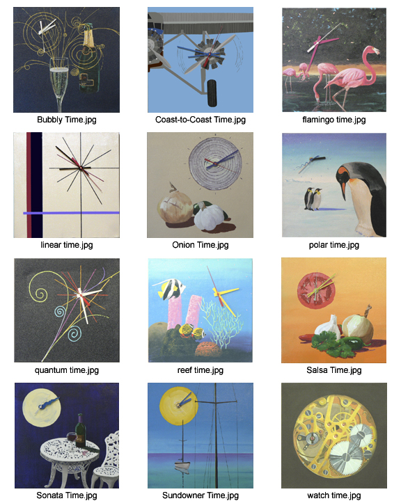 Clock contact sheet